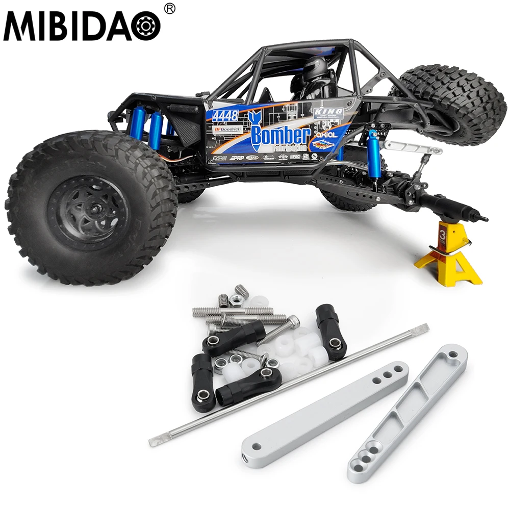 MIBIDAO Aluminum Anti-Tilt Link Rod with Ball Head For 1/10 Axial RR10 Wraith 90048 90053 Yeti 90025 90026 90050 RC Crawler