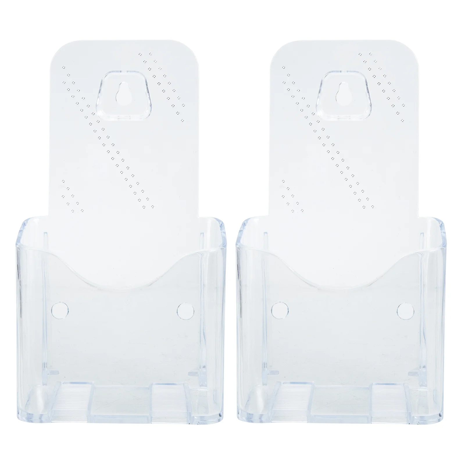 2 Pcs Acrylic Business Card Case Practical Booklet Holder Pamphlet Stand Brochure Display Clear Rack Material