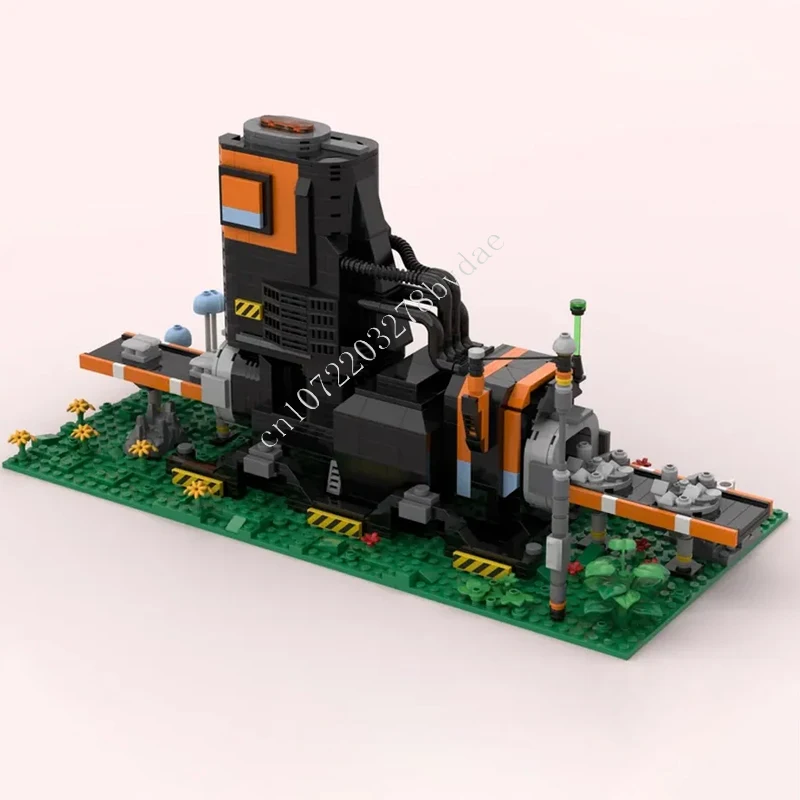 مصنع مرضي Smelter MOC نموذج عرض الشارع الإبداعي لبنات البناء ألعاب نموذج تجميع تعليمية ذاتية الصنع