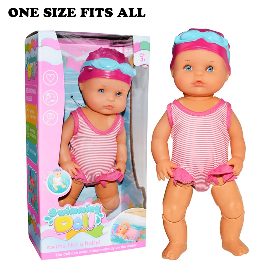 Fun swimming doll simulation wind-up doll model children's bathing and bathing bathroom toys