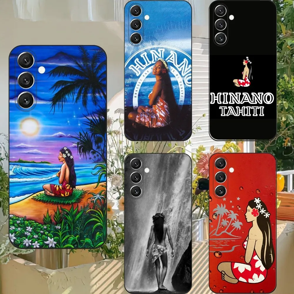 Hinano Tahiti Girl Beach Phone Case For Samsung S21,S22 Ultra,S20,S30 plus,S22 plus,S23,S30 ultra 5G Silicone Cover