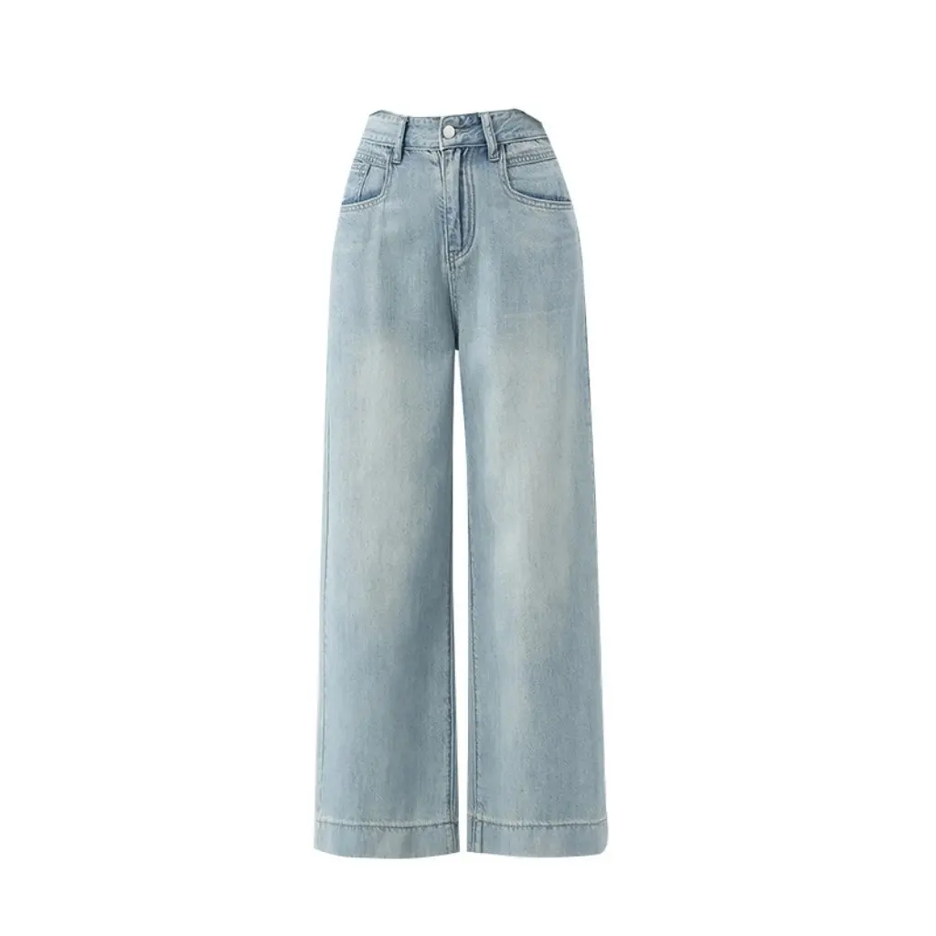 

Thin Denim Cropped Pants for Women Wide Leg Summer Style Small Man Cool Granny Look New Arrival