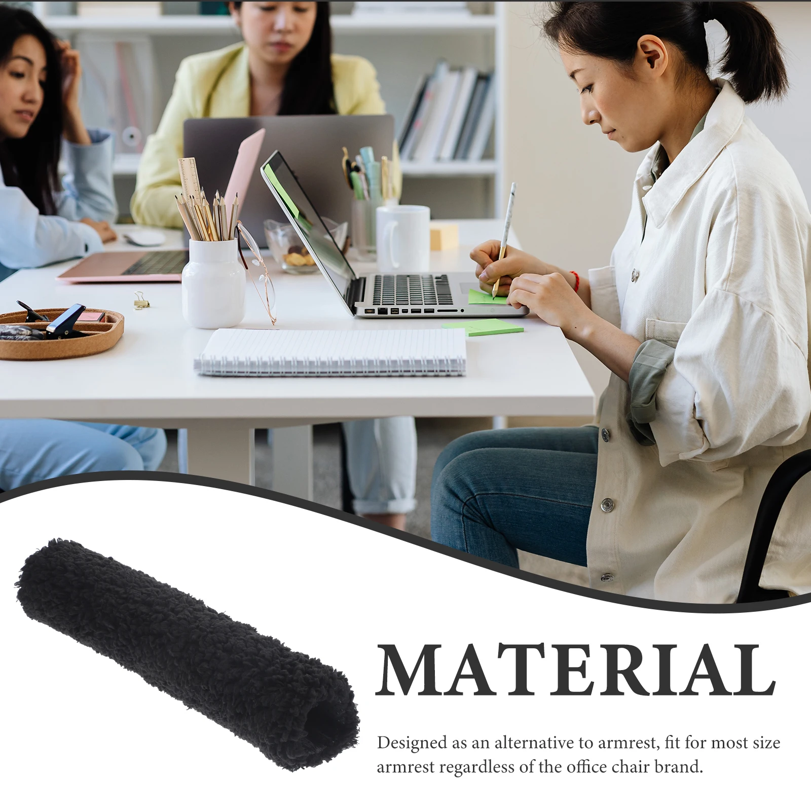 

1 Pair Armrest Covers Sherpa Chair Arm Pads Ergonomic Office Chair Armrest Protectors Removable Washable Gaming Home Office