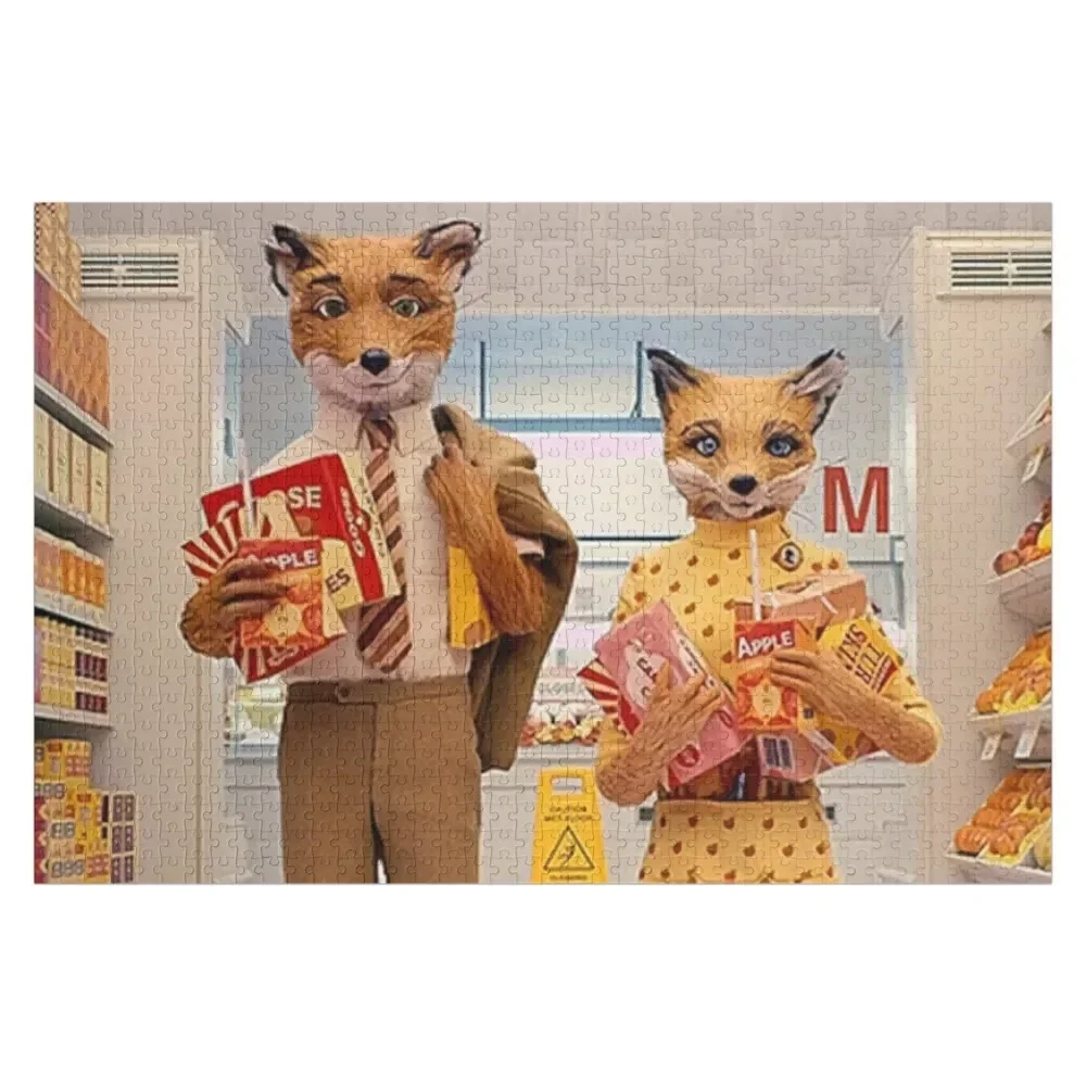 mr.fox couple Jigsaw Puzzle Custom Name Child Toy Wooden Compositions For Children Game Children Puzzle