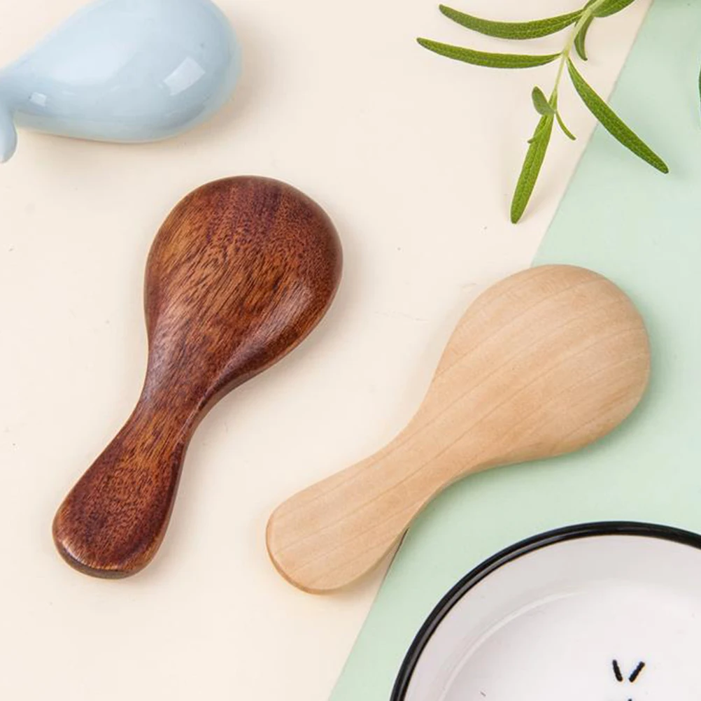 

4Pcs Children Wooden Spoon for Cereal Honey Dessert Small Size Dishwasher Safe Spoons Kitchen Tool Practical Safety