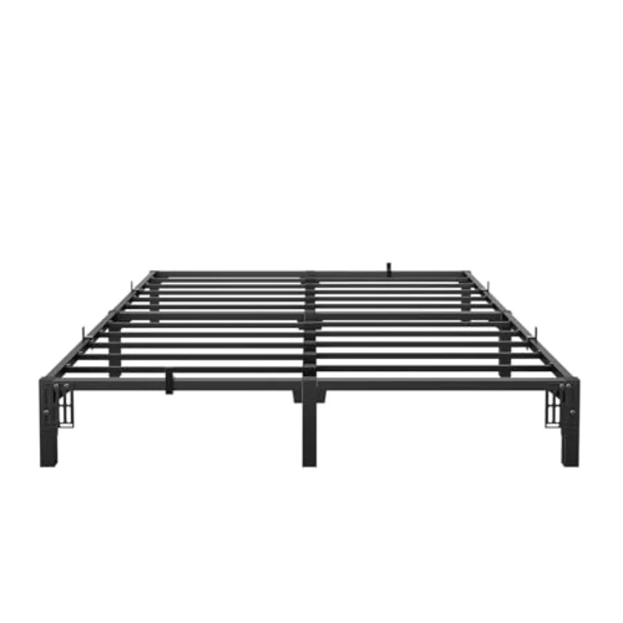Metal Bed Frame Size Platform Bed Frame Steel Slat Support with Storage Space Bedroom Bed Base for Home Living