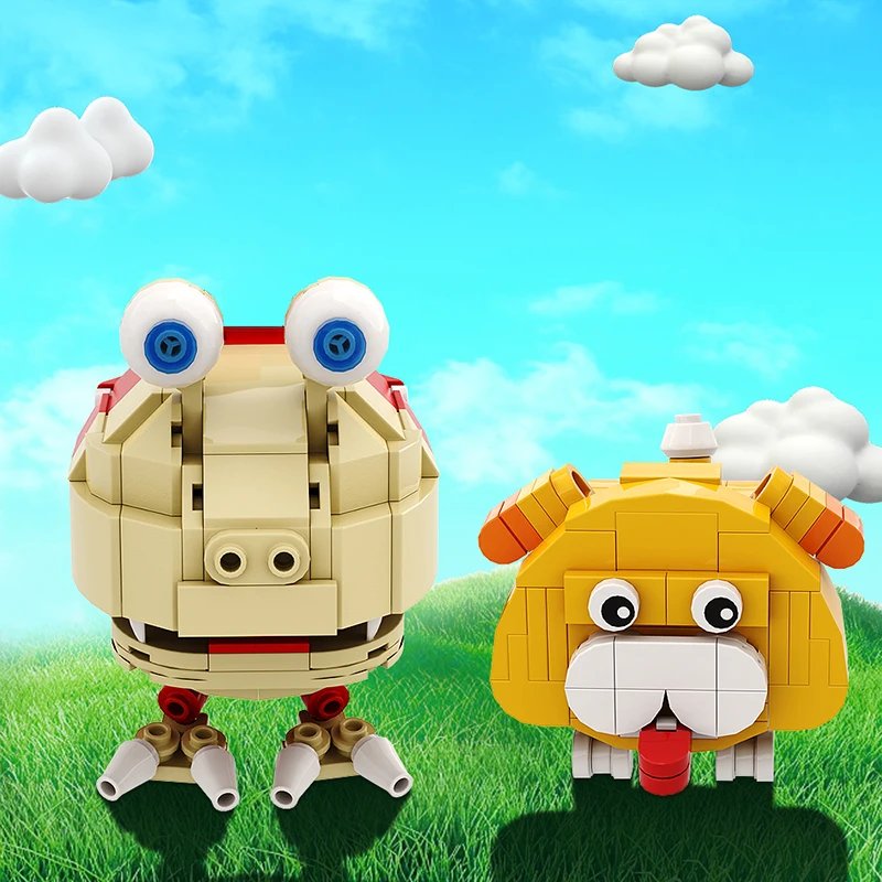 MOC ゲーム Pikmineds シーン オリマルとアミゴス モデル ビルディング ブロック S.S.羊飼い宇宙船アルフ エンジニア レンガ子供のおもちゃ