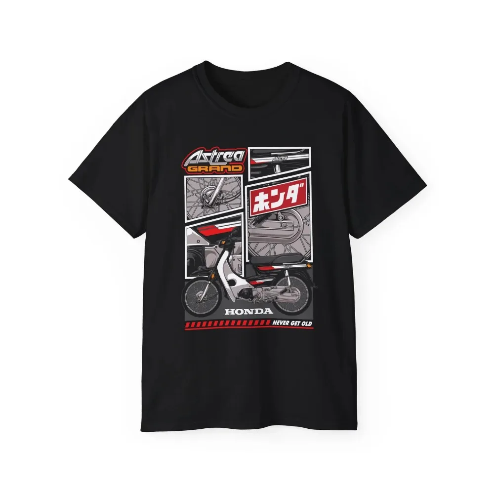 

Honda Men's and Women's T-shirt Astrea Grand Summer Cotton Short-sleeved Shirts Spring and Autumn New Motorcycle Off-road Top