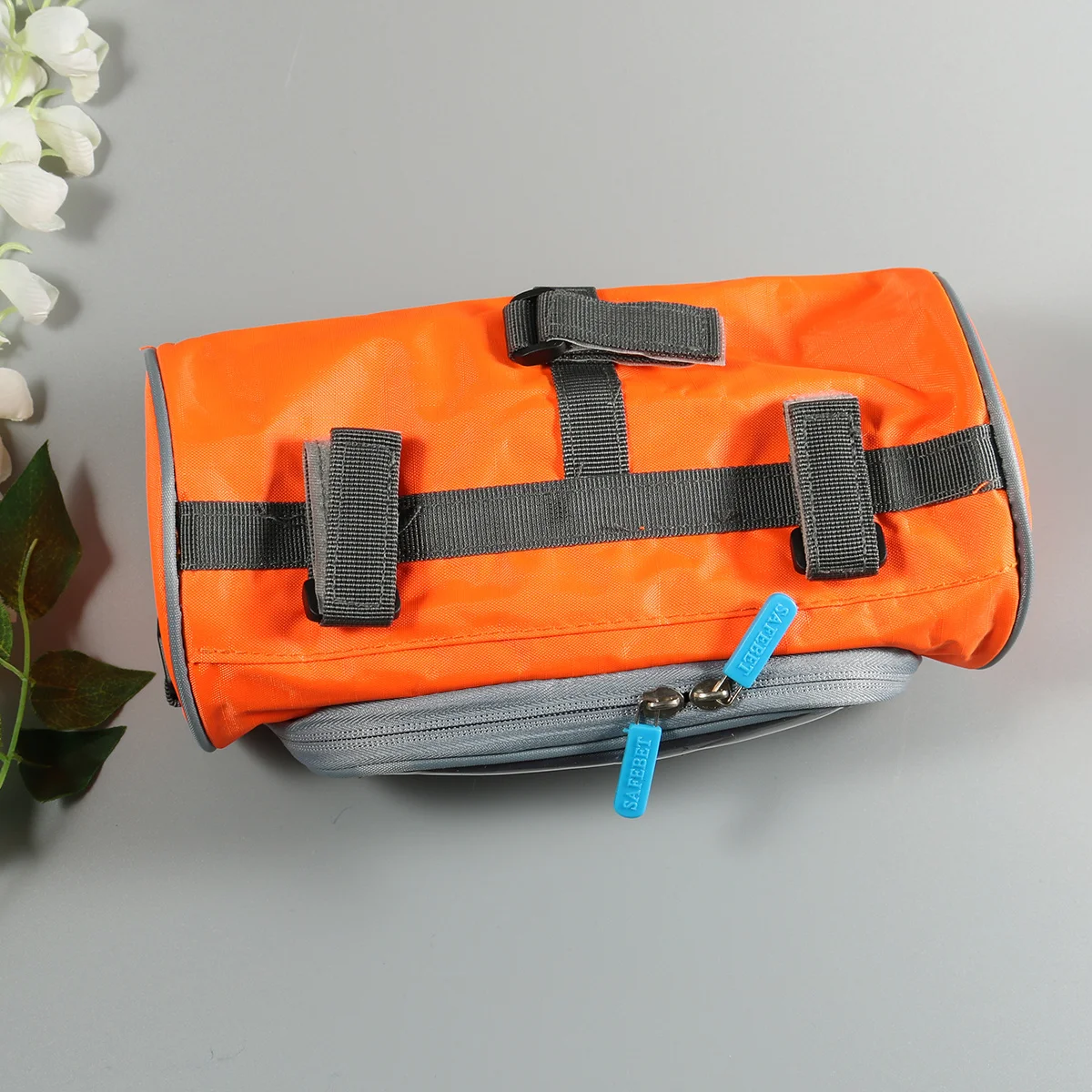 

Bike Handlebar Bag Waterproof Oxford Cloth Orange Large Capacity Transparent PVC Front Pack for Mountain Road Road Bikes