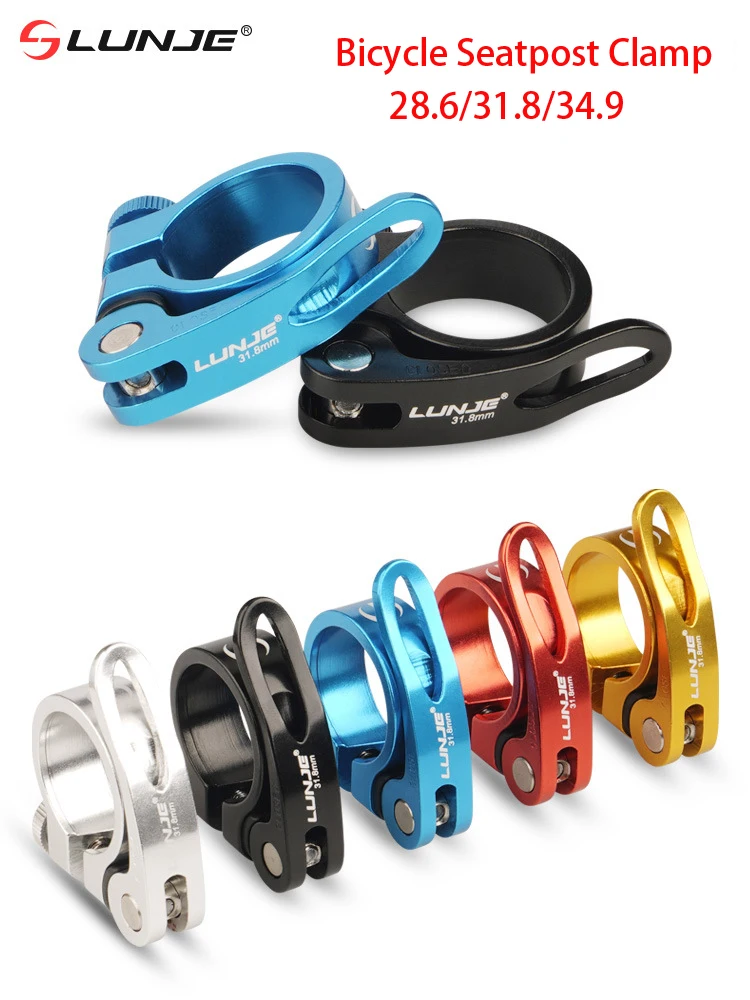 Bicycle Seatpost Clamp 28.6/31.8/34.9mm Seat Tube Clamp MTB Bike Seat Tube Clip Aluminum Alloy Bike Parts Bike Saddle Seat Clamp