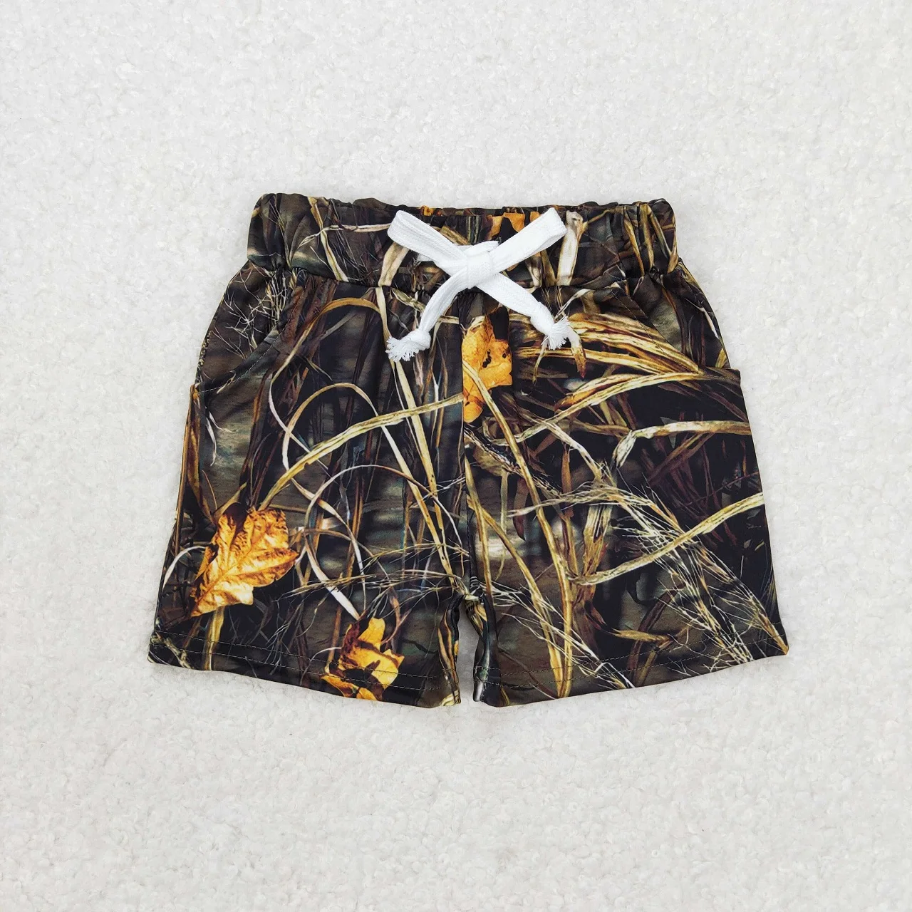 Wholesale Baby Boy Summer Camo Pocket Clothing Elastic Waist Shorts Kids Boutique Children Toddler One Piece Clothes