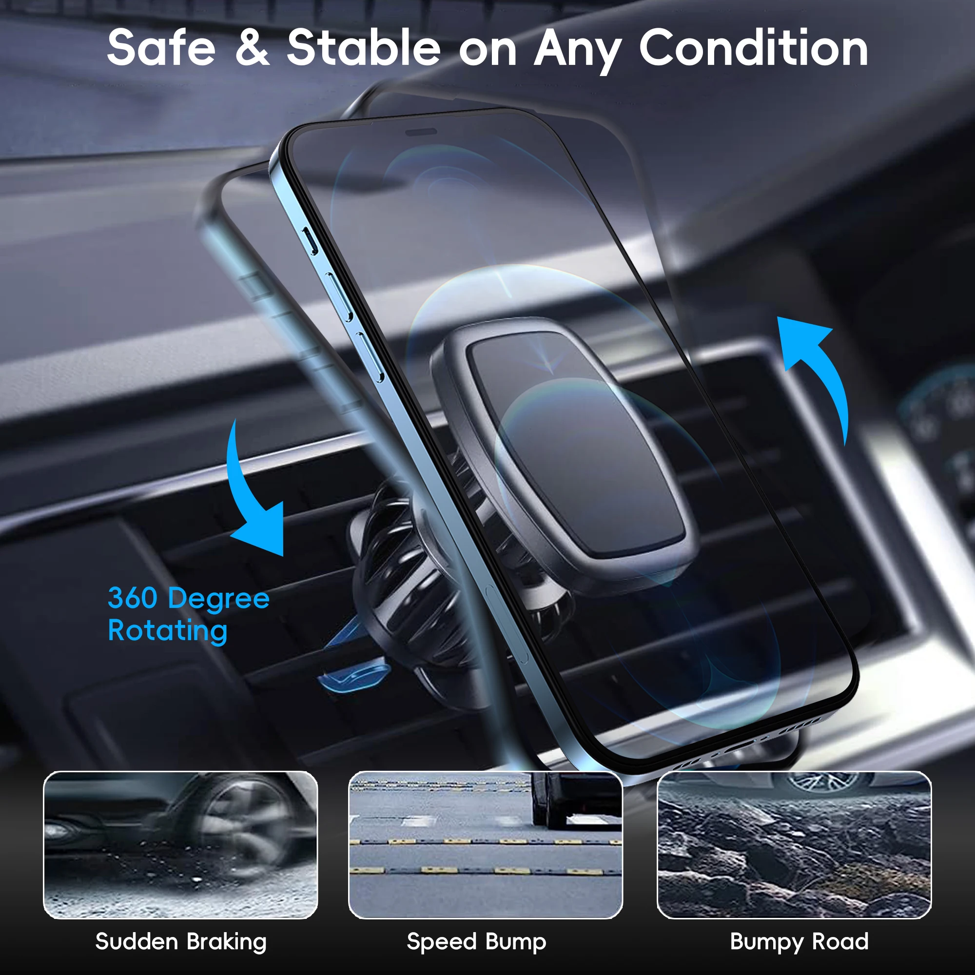 Magnetic Phone Holder for Car  - Magnetic Phone Holder For Car Vent ulasan dan harga