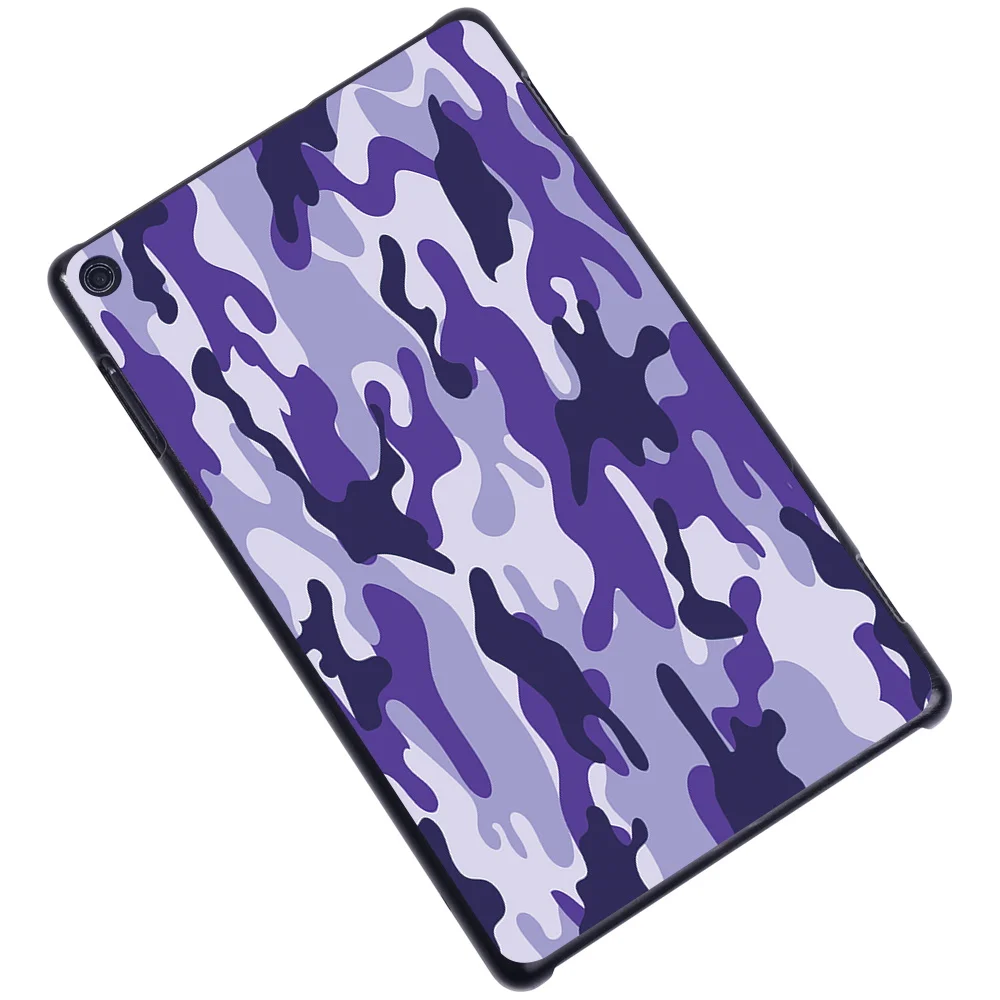 Tablet Case for Fire HD 10 Plus/5th/7th/9th/11th/HD 8 Plus/6th/7th/8th/10th/Fire 7 5th/7th/9th/12th Camouflage Print Back Shell