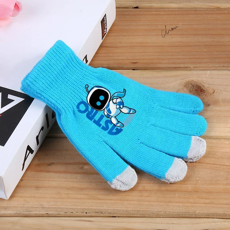 Astro Bot Kinderhandschuh für Jungen, hochwertige Touchscreen-Strickhandschuhe für Outdoor-Sportarten, Ski, Mädchen, warme Fäustlinge, halten den Finger, warme Geschenke