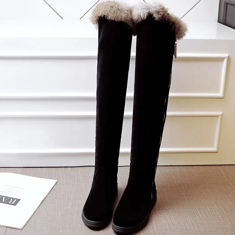 Oversize Large size Big size High quality autumn and winter women\'s shoes Round toe winter boots winter boots for women