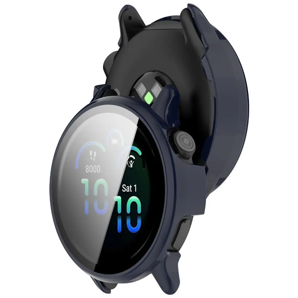 PC+Tempered Protective Case Anti-Scratch Full Coverage Screen Cover Bumper Protector Shell for Garmin Vivoactive 6