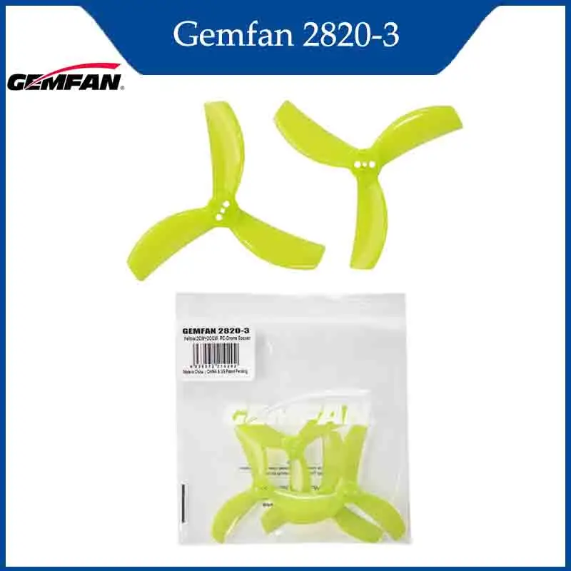 

GEMFAN 2820 3-Blade Propeller 71mm 1.5mm CW/CCW PC Props For RC FPV Racing Drone Quadcopter 200mm Multiaxis Soccer Blad 4pairs