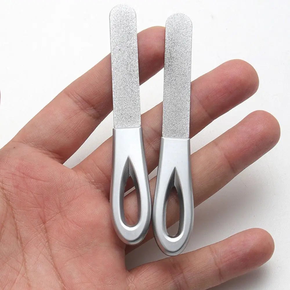 Frosted Surface Metal Buffer Grinding Manicure Pedicure Scrub Nail File Stainless Steel Nail Art Tools