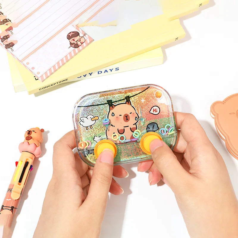 Cartoon-Quadrat-Spielkonsole, Tragbare Spielkonsole für Kinder, Ringwurfspiel Handheld-Spielkonsole Entspannungsspielzeug Fidget-Spielzeug – Detail 1