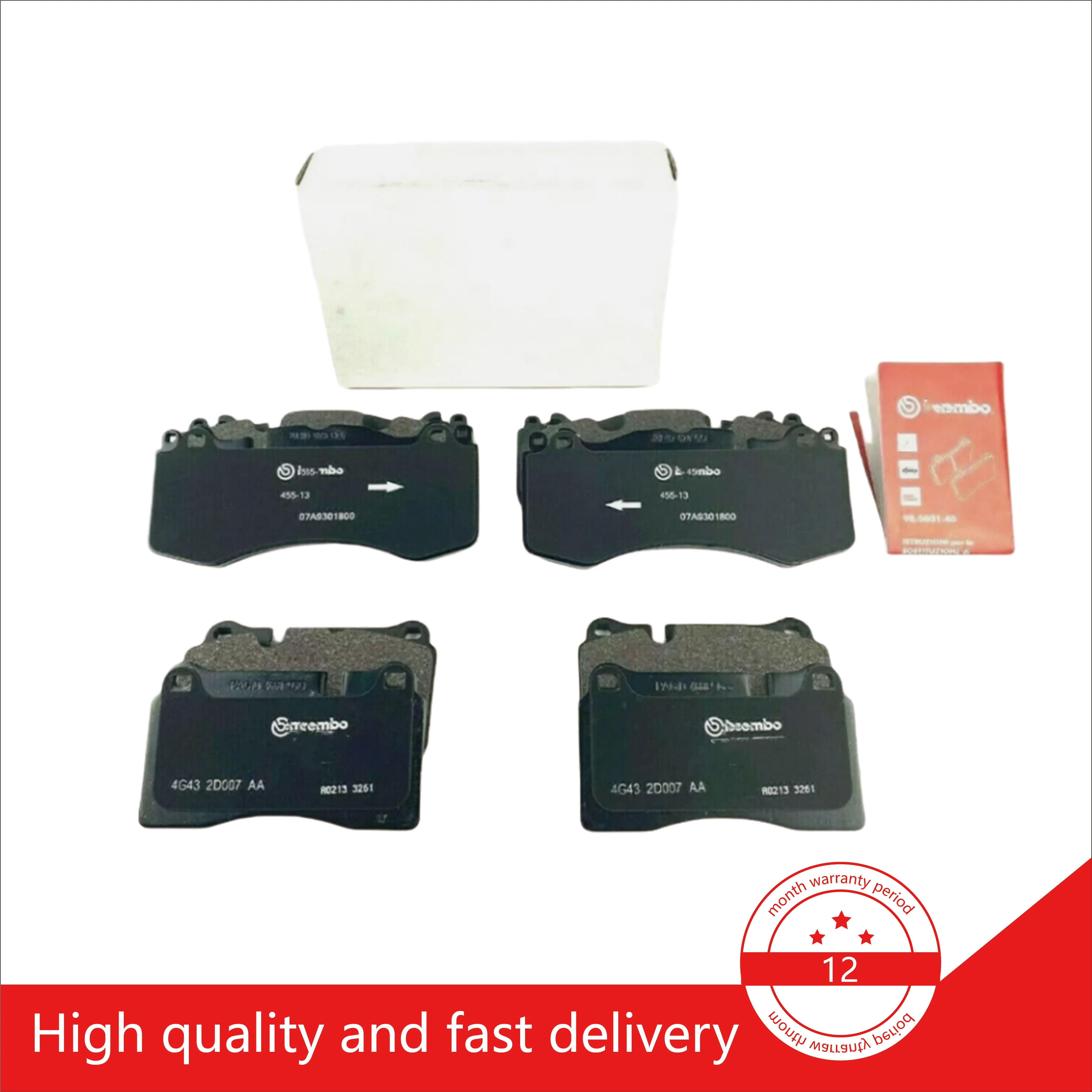 for Aston Martin Vantage S front and rear brake pads-genuine goods  AD43-2C562-AA, AD43-2D007-AB