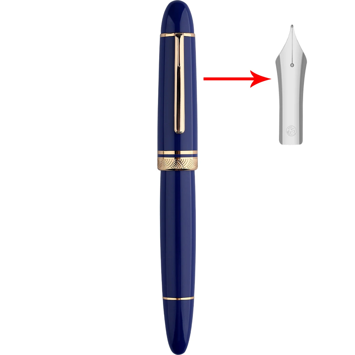 penpengusaさま専用 新しい大型 MAJOHN P140 NO.8 F/M ペン先アクリルピストン透明万年筆