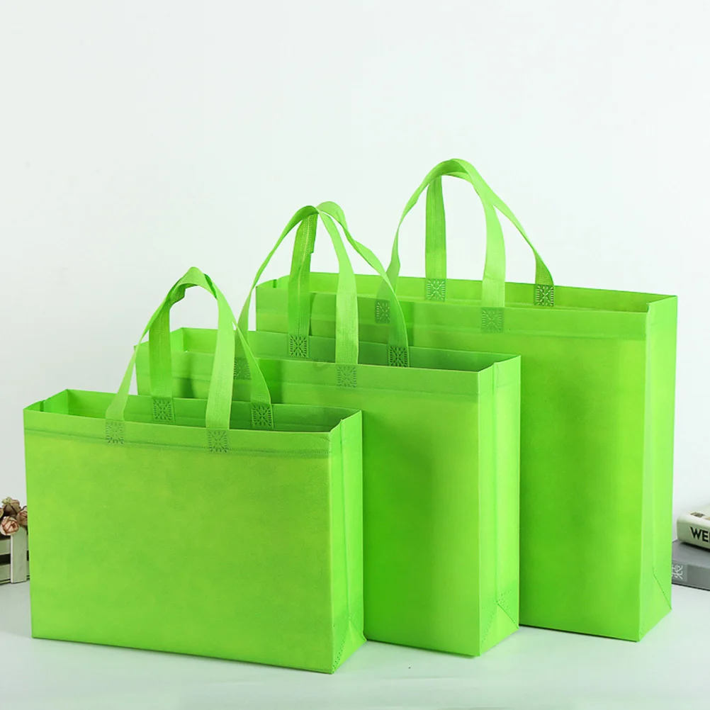 

30 PCS Eco Friendly Shopping Bag Storage Reusable Tote Bags Foldable Weave Non-woven Handbag