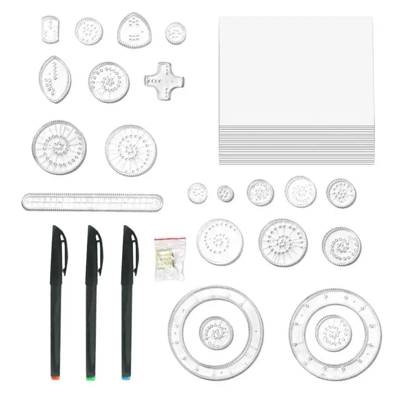 Geometric Drawing Template Measuring Ruler Geometrical Ruler Drawing Tool Graffiti Pattern Ruler Set For Kids Drawing Helper