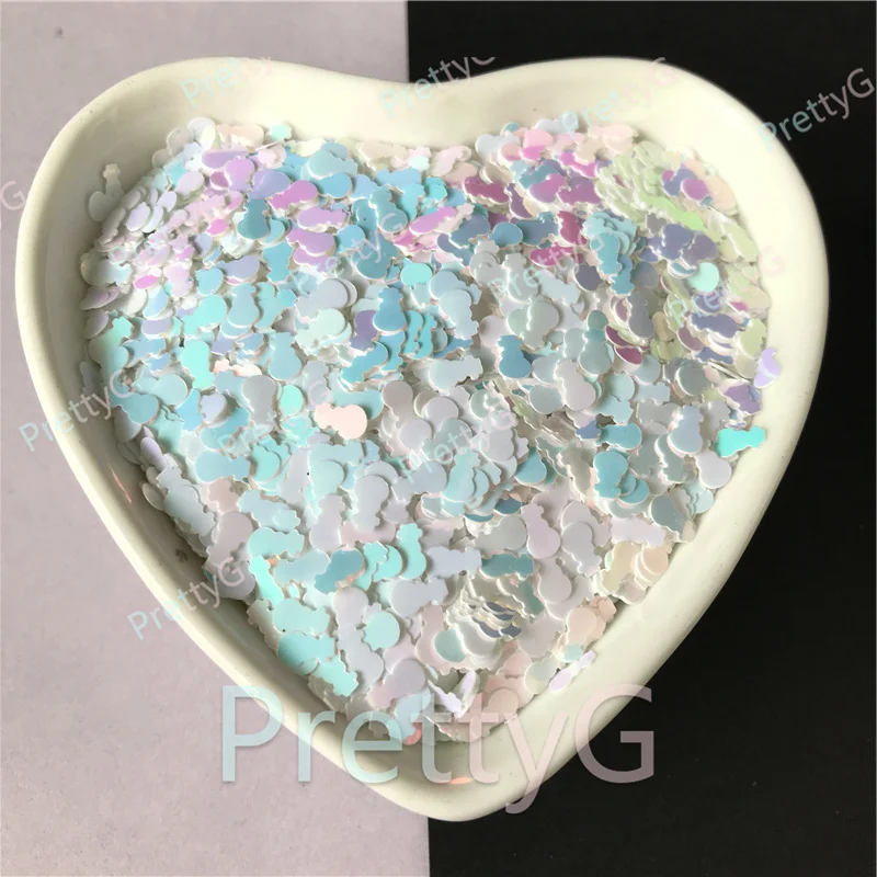 PrettyG 1 Box Snowman Shape Pearl Iridescent Glitter Nails Art Decoration Body Glitter Tattoo Makeup Accessories