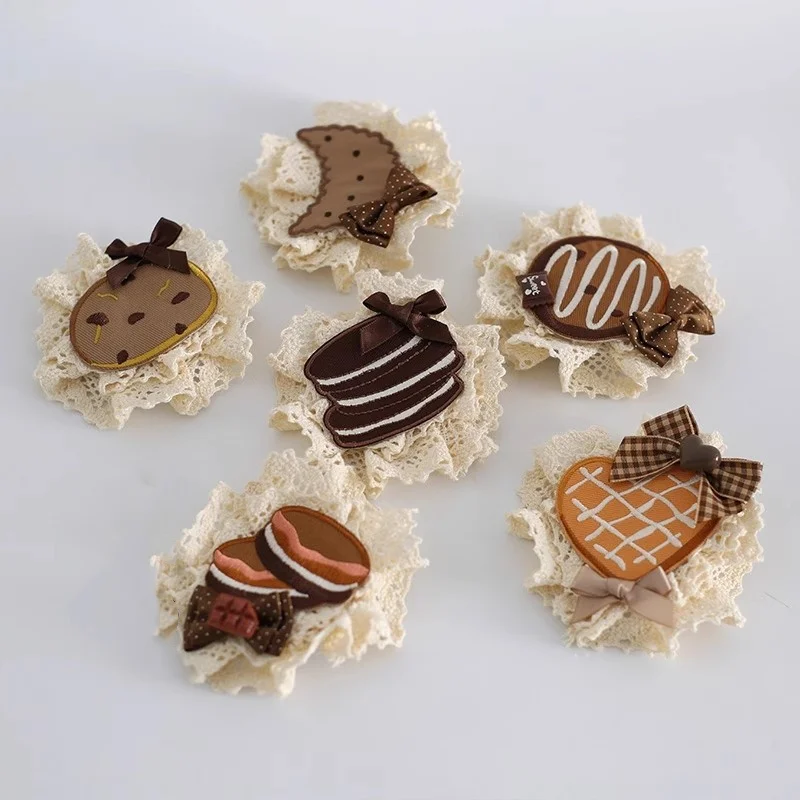 Oryginalna ręcznie robiona miętowa czekolada Lolita spinka do włosów papierowy kubek ciasto mała kokardka opaska do włosów DIY słodka herbatnica akcesoria do włosów