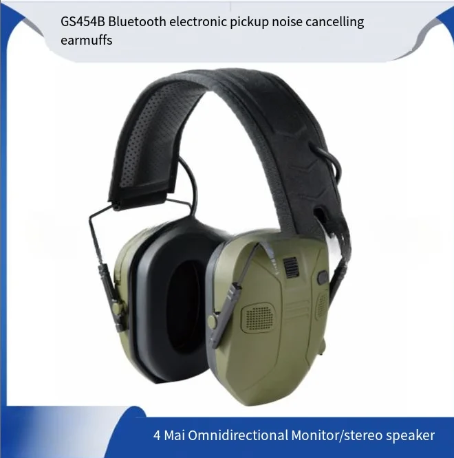 Bluetooth 5.1 Anti-noise Shooting Headset Electronic Shooting Earmuffs Hunting Tactical Headset Hearing Protection Earmuffs