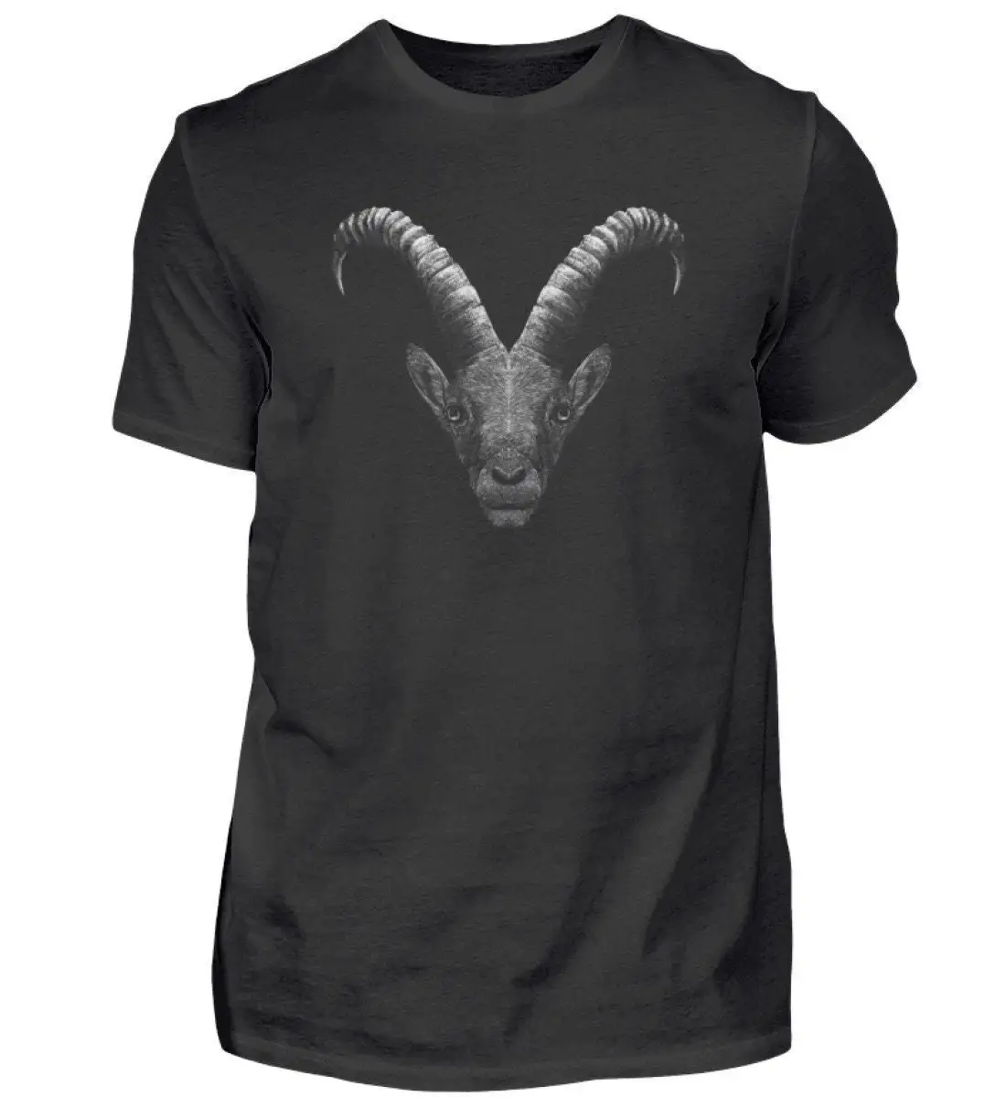 Capricorn Men's T shirt Animal Motif Man Hiking Nature Alpine Goat Print