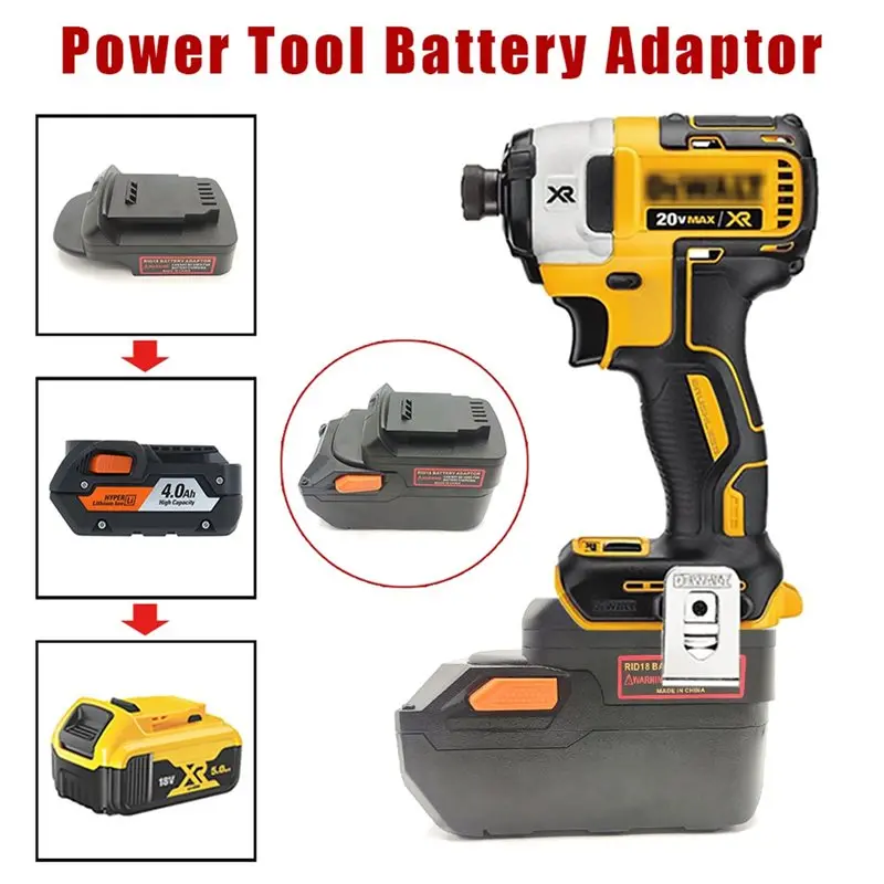 A27F-Battery Adapter Converter For 18V 20V DCB Power Tool Batteries- For RIDGID/AEG 18V Lithium Battery Compatibility