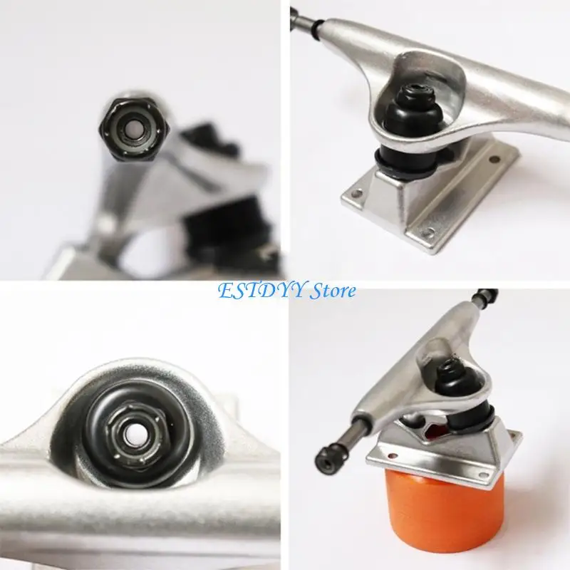

G6DE 2Pcs Skateboards Wheel Bracket Replacement Aluminium Skateboards Truck Easy Use