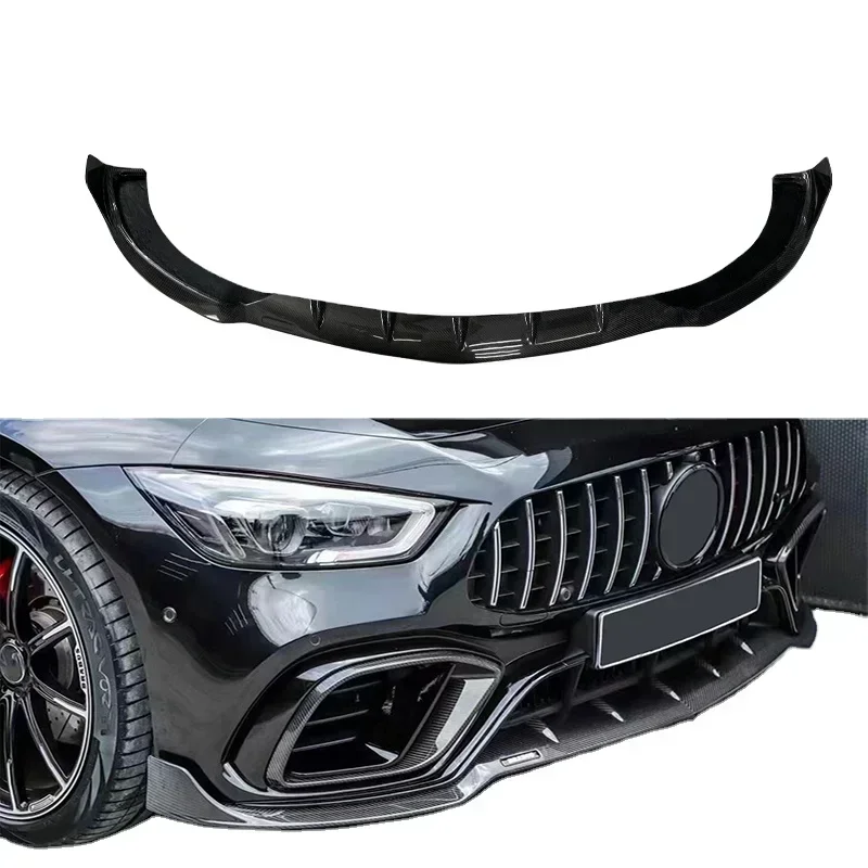 

Для Mercedes 2019-2022 AMG GT63 Bra Bus Lip из углеродного волокна, передний бампер автомобиля, спойлер для губ, канарт или GT63 из углеродного волокна