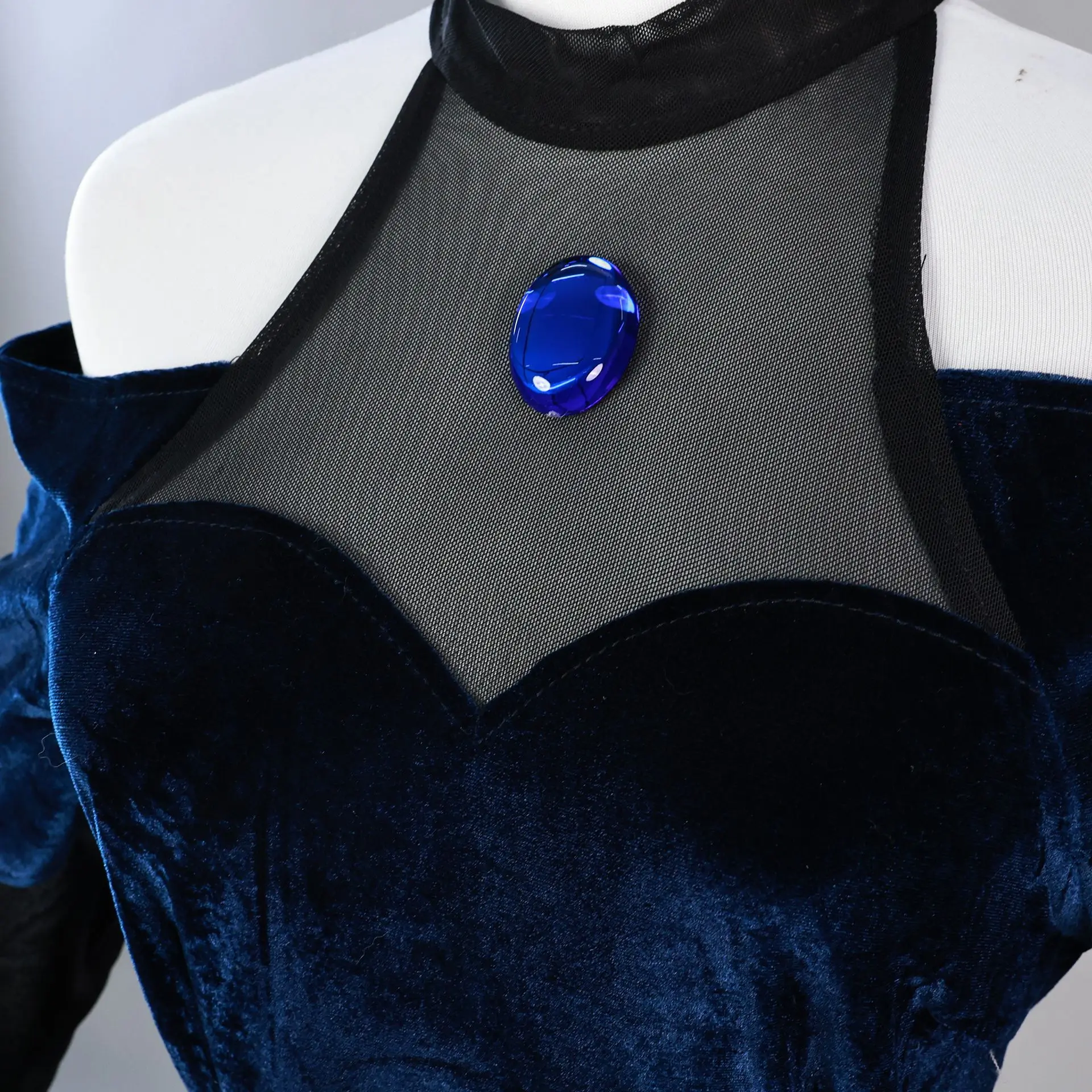 Anime Alien Stage Cosplay Mizi Costume Cosplay Halloween Anime Vestiti Abiti da gioco Stage Nero Splendido vestito da donna