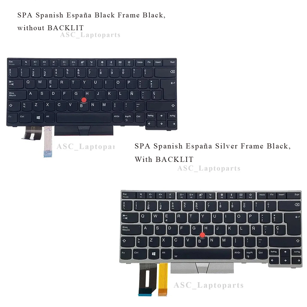 Nuevo teclado español LA SP para Lenovo Thinkpad E480 E485 E490 E495 T480S L480 T490 T495 L390 L380 Yoga L490 P43s 01YP370 retroiluminado