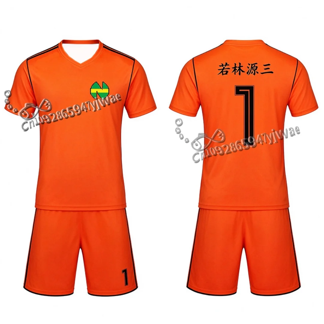 Adult/Kid Tshirt Set 2 Piece Set Wakabayashi Genzo Wakashimazu Ken Captain Tsubasa Nankatsu Goalkeeper Uniform  Football Jersey