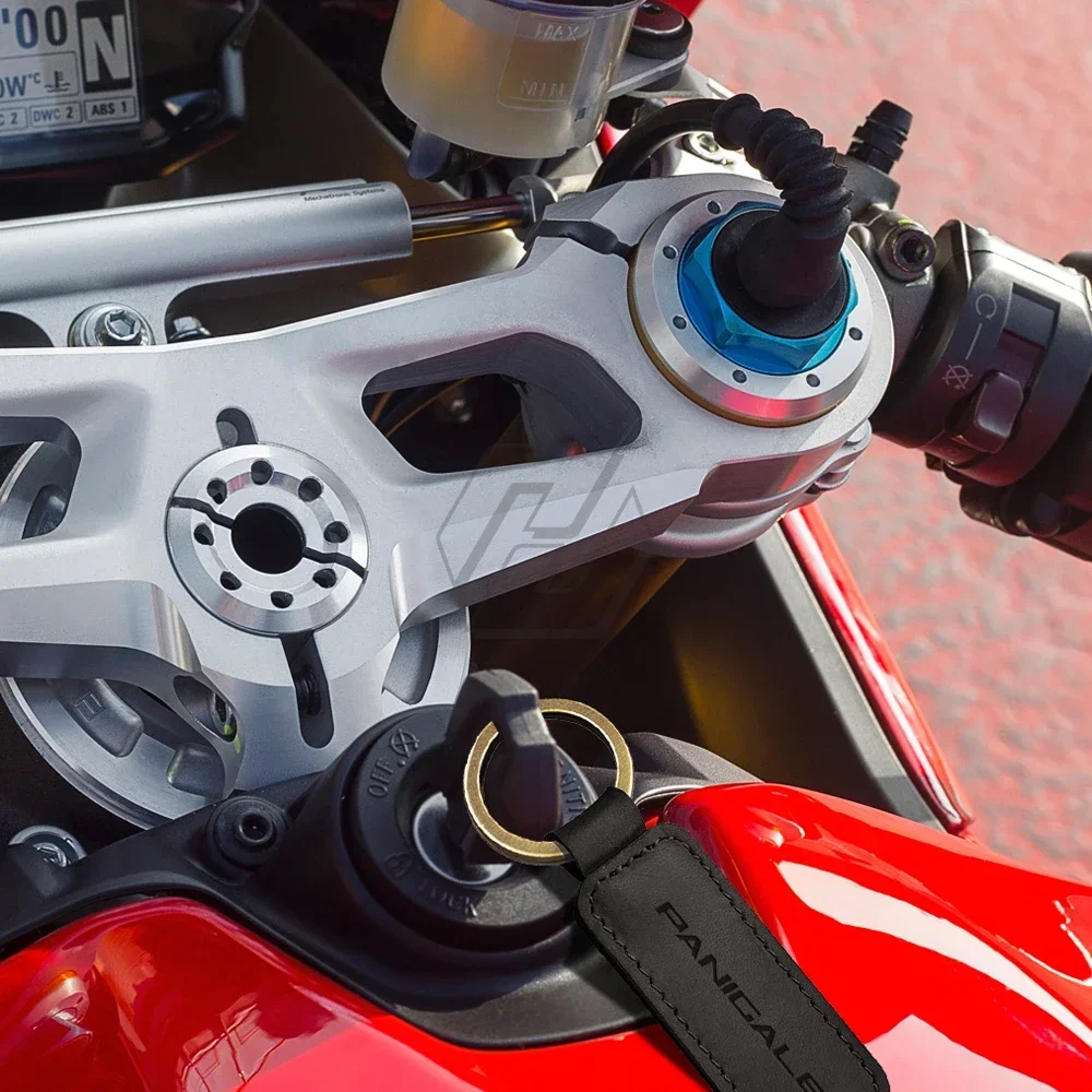 Für ducati 899 959 1099 1199 1299 panigale v4 schlüssel motorrad kuhfell schlüssel bund schlüssel ring