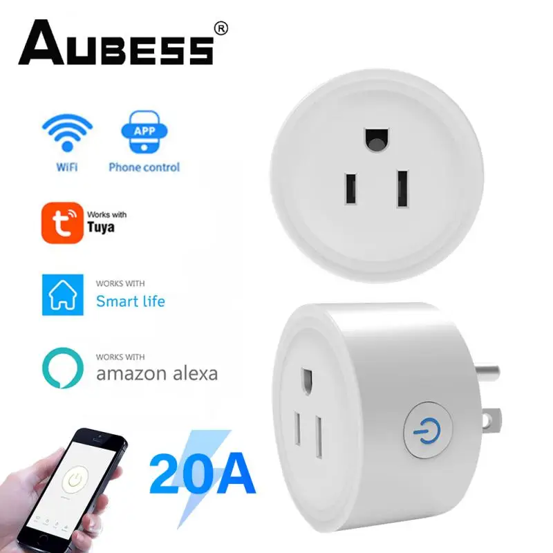 Standard USA 10A/20A WiFi Smart Plug Presa Tuya Elettrodomestici con telecomando Funziona con Alexa Google Home Nessun hub richiesto