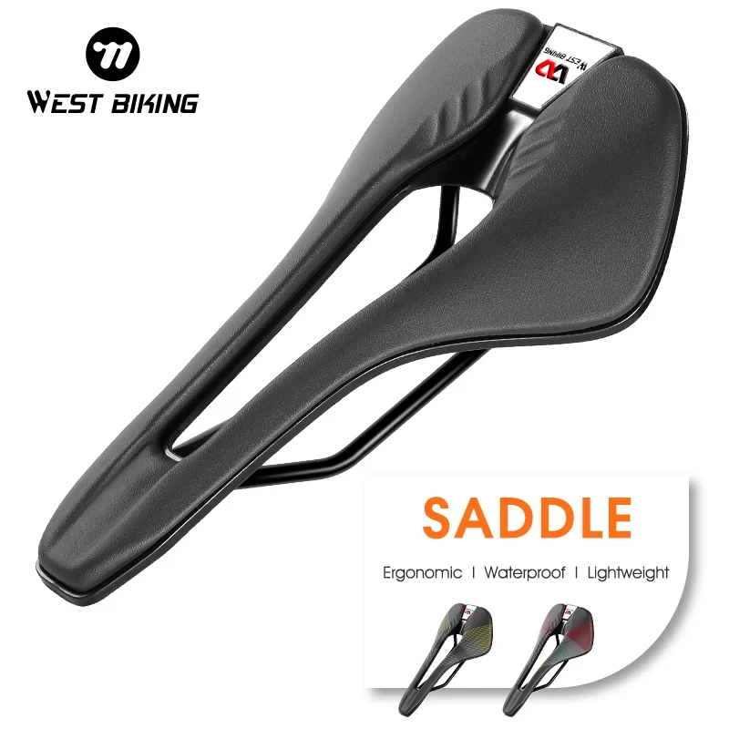 WEST BIKING Road Bike Saddle Ultralight VTT Racing Seat Wave Road Bicycle Saddle For Men Soft Comfortable MTB Cycling Accessorie