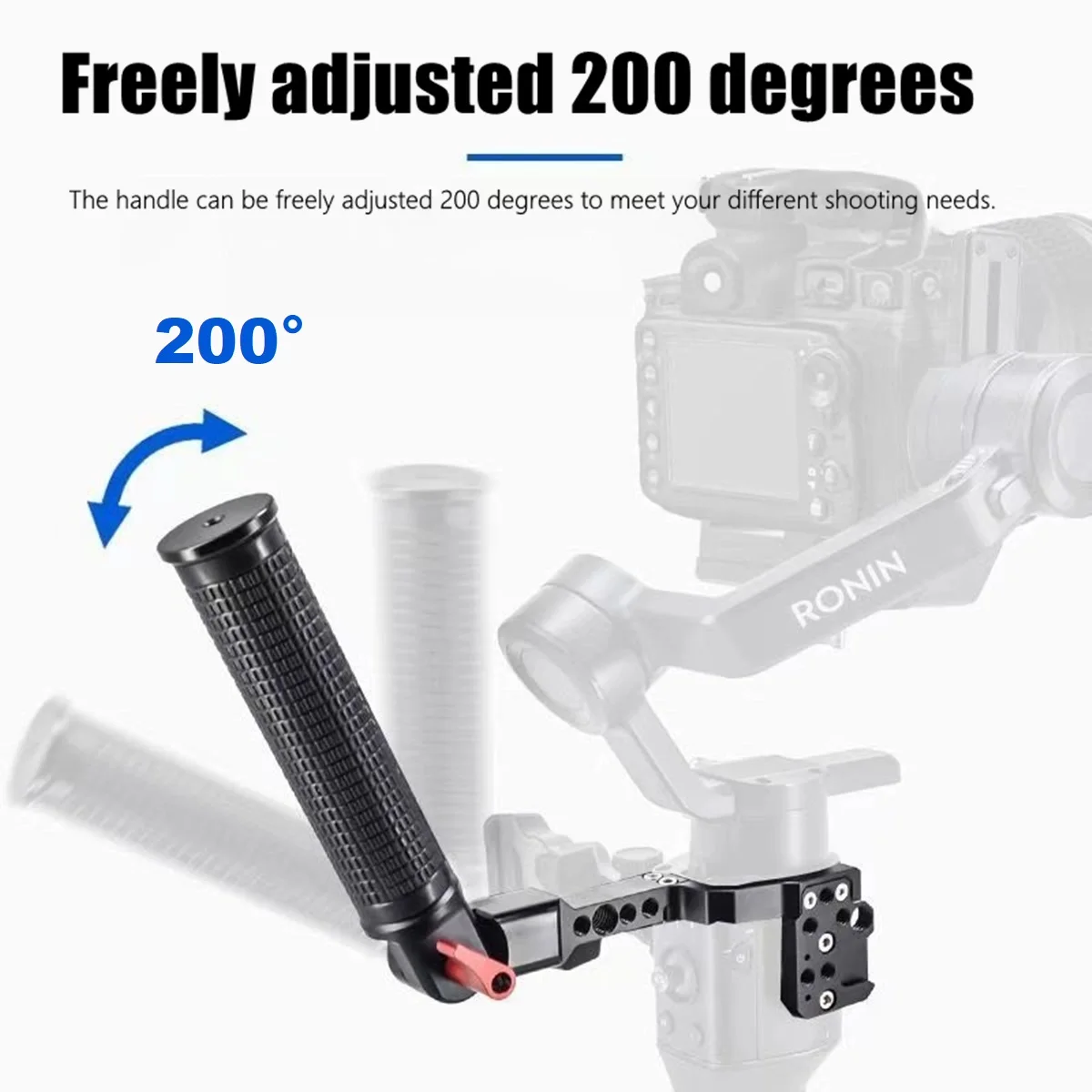

Совместимая рукоятка-держатель для стабилизаторов DJI Ronin-S RS5/4/3/Pro/Mini RSC2, регулируемая поворотная рукоятка, максимальная нагрузка 8 кг/17,6 фунтов