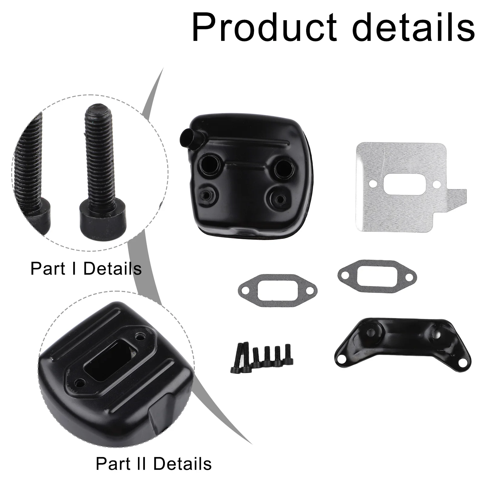 Chainsaw Exhaust Muffler Bracket Gasket Kit for 362 365 371 372 372XP with Compatible Models NH865 NH872 and Accessories