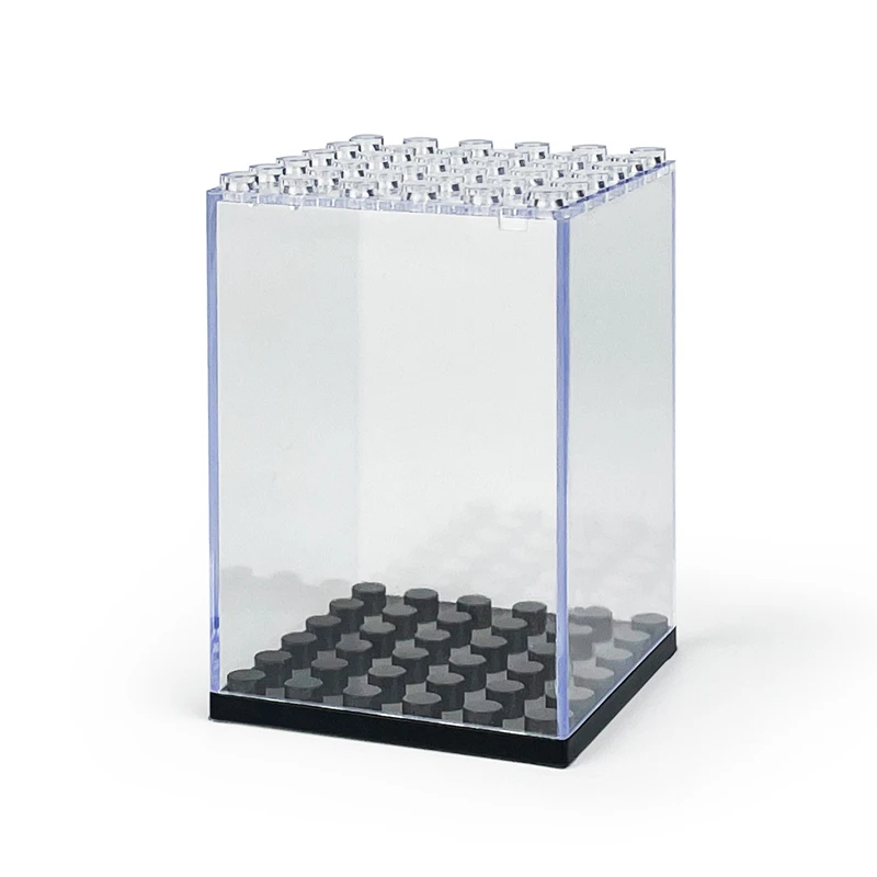 Display Box Container Staubdicht Transparente Abdeckung Zubehör Basis Set Stadt DIY Modell Bausteine Ziegel Spielzeug Für Kinder Geschenk