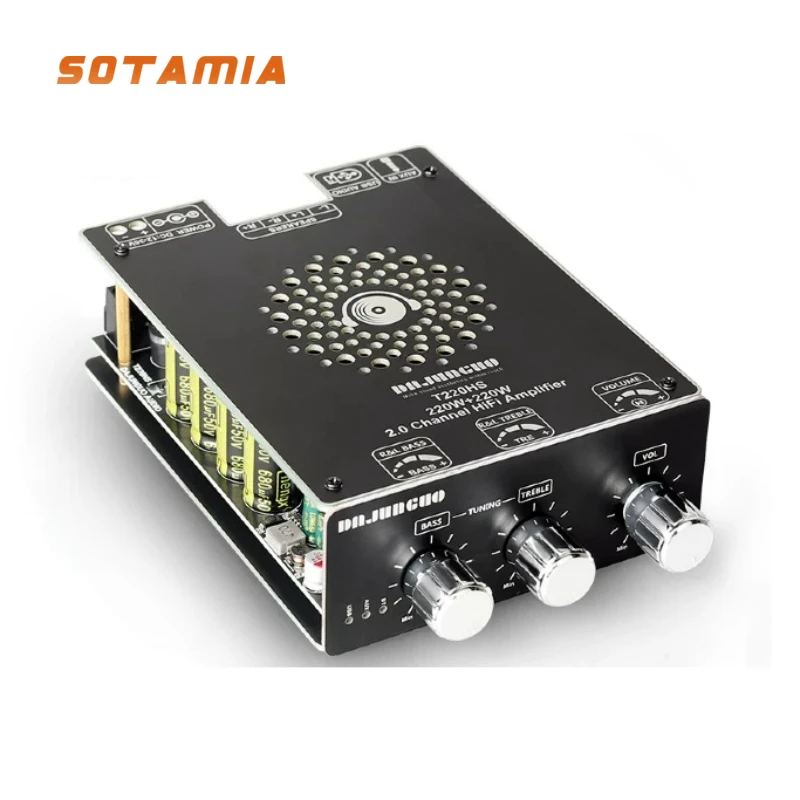 

Плата усилителя мощности SOTAMIA TPA3251 Bluetooth, 2 канала, 220 Вт + 220 Вт, стерео, Hi-Fi аудиоусилитель, DC 12-36 В