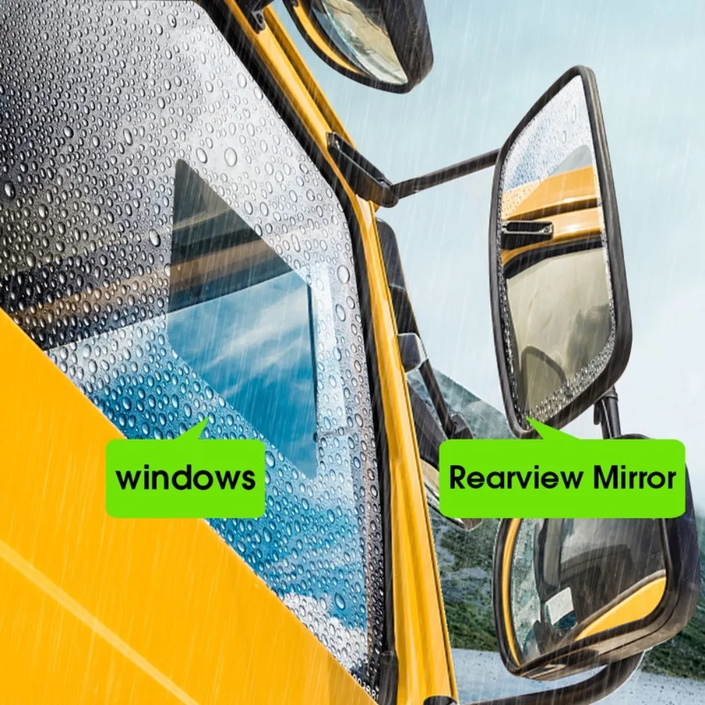 2 Pcs New PET Rain Proof Films Waterproof Anti-fog Rearview Mirror Rain Film Transparent Car Rain Stickers