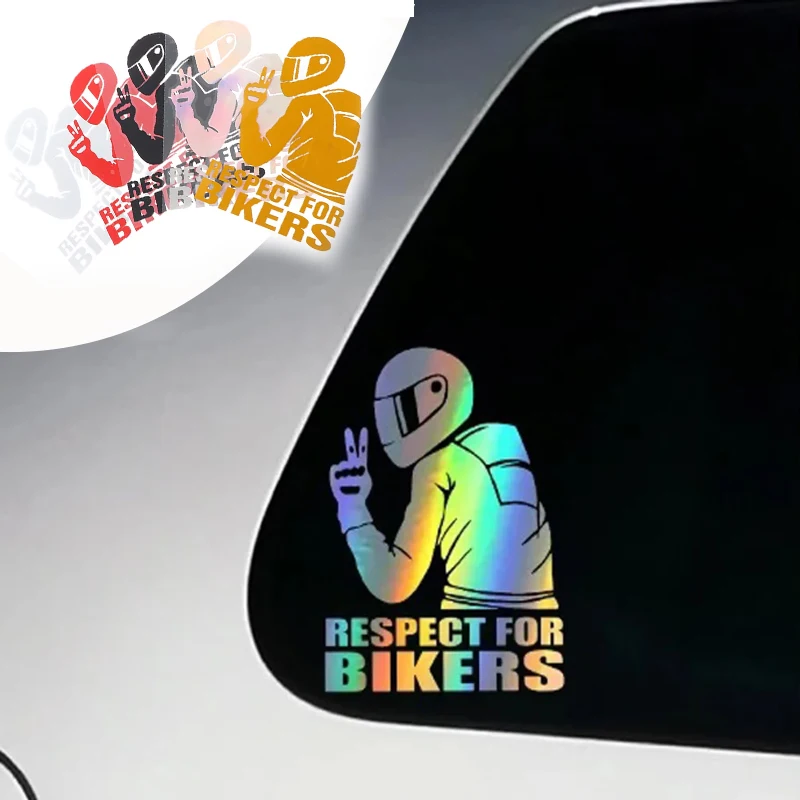 Respect for Bikers Reflective Motorbike 3D Stickers Not Hurt The Body Car Personality Decoration Modelling Car Accessories