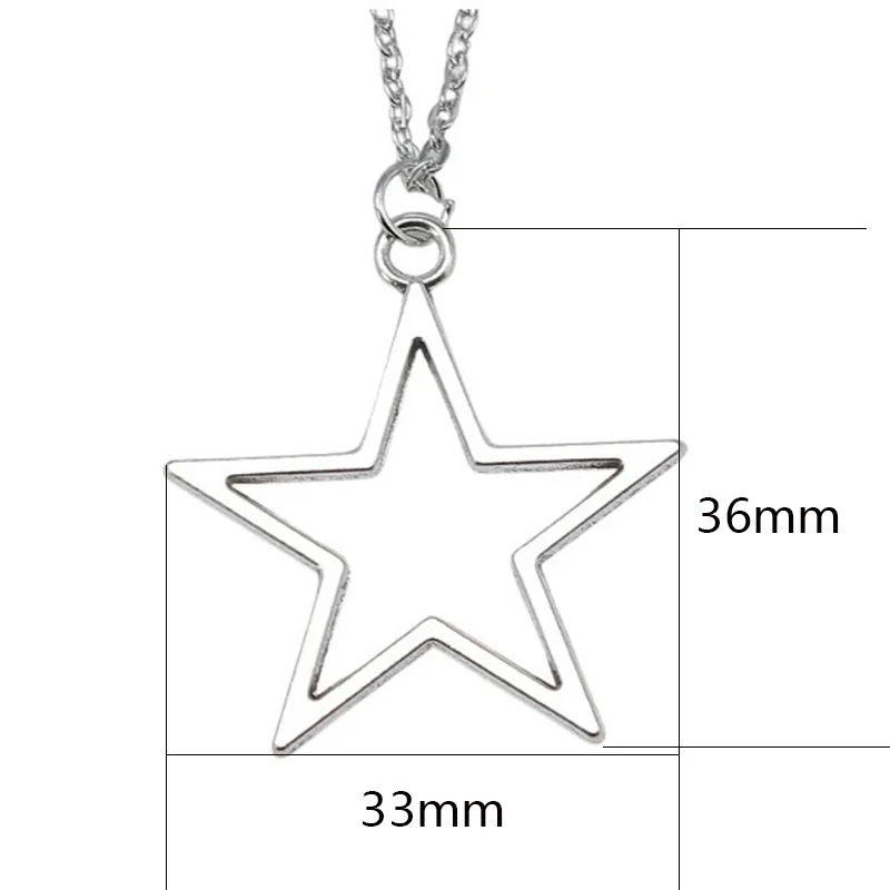 Fashion Hip hop Simple Design Silver Color Hollow Star Pendant Earrings Women Vintage Earrings Gifts for Girls Female