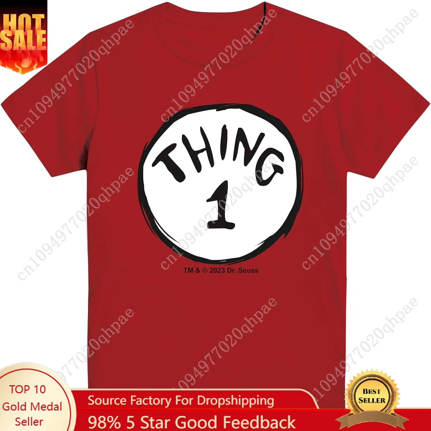 Молодежная футболка для мальчиков Dr. Seuss Thing One Two Cat in The Hat