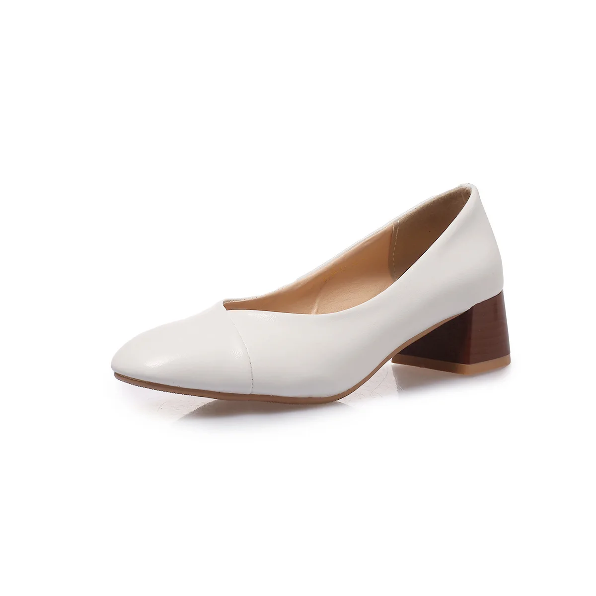 Wholesale 2024 New Arrival Womens Block Heels Pumps Three Colors Optional Slip-on Large Size Evening Party Fashion Prom Shoes