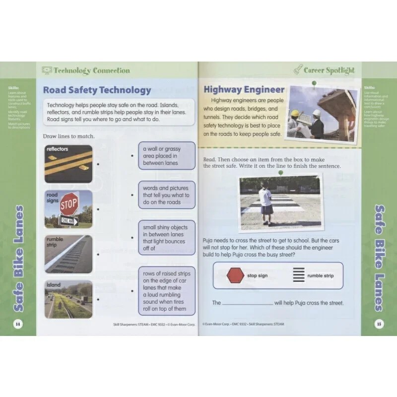 مبراة مهارة إيفان مور: STEAM، الصف الثاني، العمر 6 7 8 9، الكتاب الإنجليزي 9781645140818